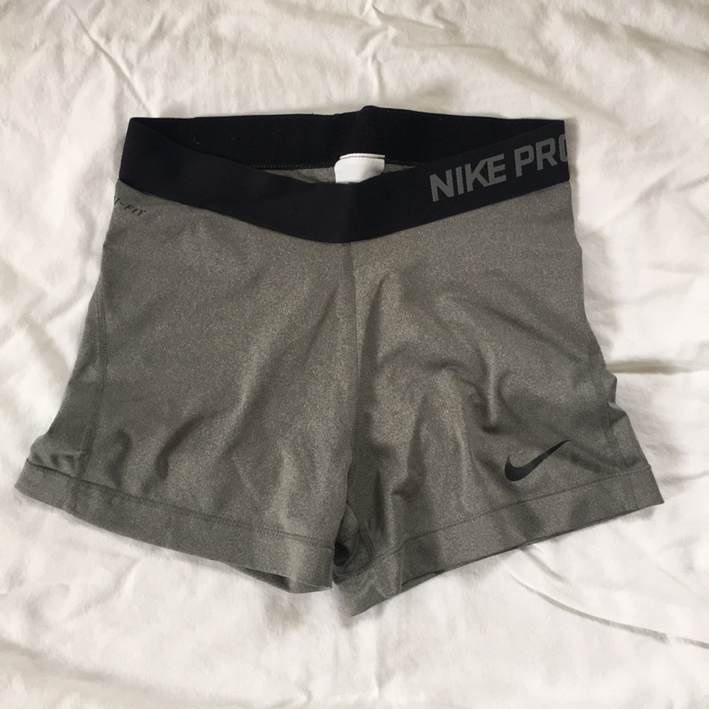 Nike grey spandex workout shorts